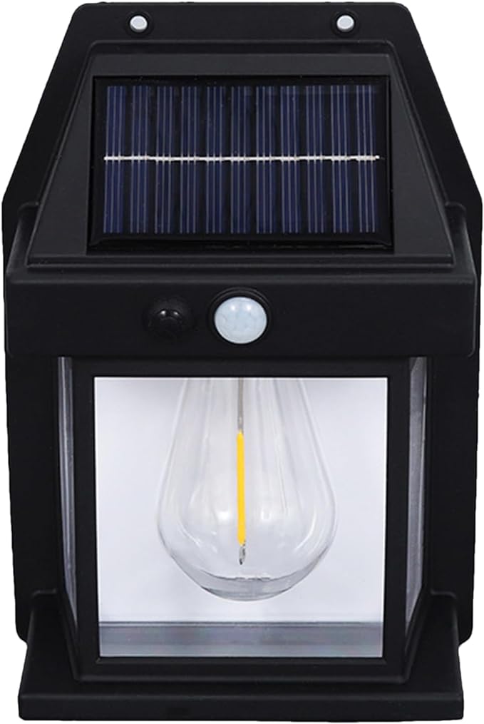 Outdoor Solar Wall Lamp Black