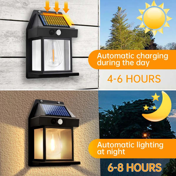 Outdoor Solar Wall Lamp Automatic Charging and Lighting